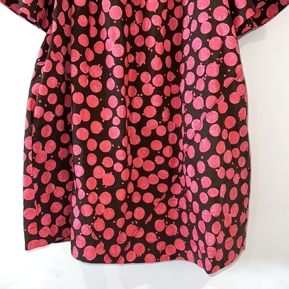 FREE People Pink/Chocolate Combo Jodie Printed Tunic Flowy Oversized top size XS - Picture 7 of 16